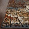 Superior Indoor Large Area Rug, Traditional Medallion, Jute Backed Rugs for Home, Entryway, Bedroom, Office, Kitchen, Dorm, Hardwood Floor, Living Room, Abena Collection, 5′ x 8′, Blue-Cream(Blue Crème)