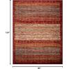 Superior Indoor Large Area Rug, Traditional Medallion, Jute Backed Rugs for Home, Entryway, Bedroom, Office, Kitchen, Dorm, Hardwood Floor, Living Room, Abena Collection, 5′ x 8′, Blue-Cream(Red)