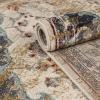 Superior Indoor Large Area Rug, Traditional Medallion, Jute Backed Rugs for Home, Entryway, Bedroom, Office, Kitchen, Dorm, Hardwood Floor, Living Room, Abena Collection, 5′ x 8′, Blue-Cream(Beige Brown)