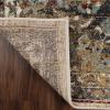 Superior Indoor Large Area Rug, Traditional Medallion, Jute Backed Rugs for Home, Entryway, Bedroom, Office, Kitchen, Dorm, Hardwood Floor, Living Room, Abena Collection, 5′ x 8′, Blue-Cream(Beige Brown)
