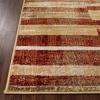 Superior Indoor Large Area Rug, Traditional Medallion, Jute Backed Rugs for Home, Entryway, Bedroom, Office, Kitchen, Dorm, Hardwood Floor, Living Room, Abena Collection, 5′ x 8′, Blue-Cream(Ginger)