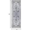 Superior Indoor Runner Rug, Jute Backed Rugs, Rustic Medallion Floor Decor for Entryway, Hallway, Kitchen, Office, Bedroom, Living/Dining Room, Nursery, Einsgrove Collection, 2′ 7″ x 8′, Rivuet(Rivulet)