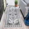 Superior Indoor Runner Rug, Jute Backed Rugs, Rustic Medallion Floor Decor for Entryway, Hallway, Kitchen, Office, Bedroom, Living/Dining Room, Nursery, Einsgrove Collection, 2′ 7″ x 8′, Rivuet(Rivulet)