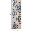 SUPERIOR Indoor Non-Slip Area Rug, Damask Medallion, Floor Decor, Bohemian Rug for Living Room, Bedroom, Office, Kitchen, Dining, Washable Rugs, Foam Back, Thalia Collection, 8′ x 10′, Cream(Cream)