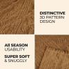 Superior Fleece Boho Jacquard Blanket, Decorative Blankets for Bedroom, Sofa, Fuzzy, Plush, Fluffy, Soft, Cute Room Decor, Beautiful Cover, Comfort Essentials, Arctic Collection, King, Navy Blue(Camel)