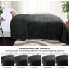 Superior Fleece Boho Jacquard Blanket, Decorative Blankets for Bedroom, Sofa, Fuzzy, Plush, Fluffy, Soft, Cute Room Decor, Beautiful Cover, Comfort Essentials, Arctic Collection, King, Navy Blue(Black)