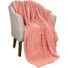 Superior Fleece Boho Jacquard Blanket, Decorative Blankets for Bedroom, Sofa, Fuzzy, Plush, Fluffy, Soft, Cute Room Decor, Beautiful Cover, Comfort Essentials, Arctic Collection, King, Navy Blue(Blush)