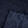 Superior Fleece Boho Jacquard Blanket, Decorative Blankets for Bedroom, Sofa, Fuzzy, Plush, Fluffy, Soft, Cute Room Decor, Beautiful Cover, Comfort Essentials, Arctic Collection, King, Navy Blue(Navy Blue)
