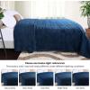 Superior Fleece Boho Jacquard Blanket, Decorative Blankets for Bedroom, Sofa, Fuzzy, Plush, Fluffy, Soft, Cute Room Decor, Beautiful Cover, Comfort Essentials, Arctic Collection, King, Navy Blue(Navy Blue)