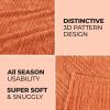 Superior Fleece Boho Jacquard Blanket, Decorative Blankets for Bedroom, Sofa, Fuzzy, Plush, Fluffy, Soft, Cute Room Decor, Beautiful Cover, Comfort Essentials, Arctic Collection, King, Navy Blue(Dusty Orange)