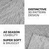 Superior Fleece Boho Jacquard Blanket, Decorative Blankets for Bedroom, Sofa, Fuzzy, Plush, Fluffy, Soft, Cute Room Decor, Beautiful Cover, Comfort Essentials, Arctic Collection, King, Navy Blue(Platinum)