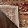 Superior Indoor Large Area Rug, Traditional Medallion, Jute Backed Rugs for Home, Entryway, Bedroom, Office, Kitchen, Dorm, Hardwood Floor, Living Room, Abena Collection, 8′ x 10′, Rust-Cream