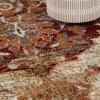 Superior Indoor Large Area Rug, Traditional Medallion, Jute Backed Rugs for Home, Entryway, Bedroom, Office, Kitchen, Dorm, Hardwood Floor, Living Room, Abena Collection, 8′ x 10′, Rust-Cream