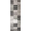 Superior Indoor Runner Rug, Jute Backing, Plush Modern Rug for Hallway, Entry, Living Room, Kitchen Floors, Bedroom, Office Floor Cover, Soft Patchwork Rugs, Blairwood Collection, 2′ 7″ x 8′, Silver