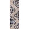 SUPERIOR Indoor Non-Slip Area Rug, Damask Medallion, Floor Decor, Bohemian Rug for Living Room, Bedroom, Office, Kitchen, Dining, Washable Rugs, Foam Back, Thalia Collection, 8′ x 10′, Cream(Cream)