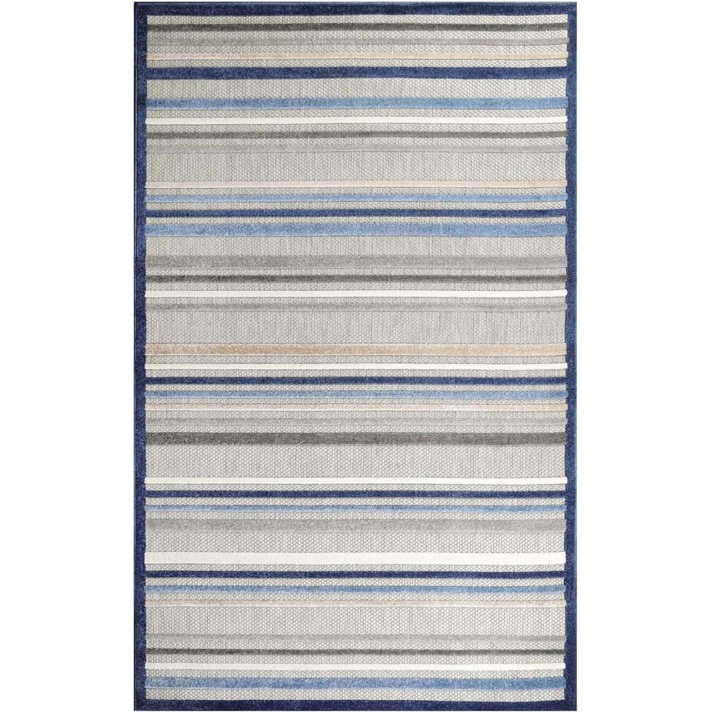 imageSuperior Indoor Outdoor Area Rug Perfect for Patio Porch Mudroom Easy to Clean Washable High Traffic Non Shedding Modern Casual Stripe Geometric Eastyn Collection 3x5 Cream