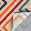 Superior Indoor Outdoor Area Rug Perfect for Patio, Living Room Porch Garden Easy Cleaning High Traffic Non Shedding Modern Geometric Ares Collection, 3’x5′, Cream