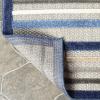 Superior Indoor Outdoor Area Rug Perfect for Patio, Porch, Mudroom, Easy to Clean Washable, High Traffic, Non Shedding, Modern Casual Stripe Geometric, Eastyn Collection, 3’x5′, Cream