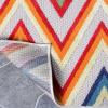 Superior Modern Bohemian Indoor Outdoor Runner Rug, Perfect for Patio, Living Room, Porch, Carpet, Easy Cleaning, High Traffic, Non Shedding, Zig-Zag, Acacia Collection, 2’3″x10′, Cream