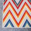 Superior Modern Bohemian Indoor Outdoor Runner Rug, Perfect for Patio, Living Room, Porch, Carpet, Easy Cleaning, High Traffic, Non Shedding, Zig-Zag, Acacia Collection, 2’3″x10′, Cream