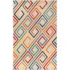 Superior Indoor Outdoor Area Rug Perfect for Patio, Living Room Porch Garden Easy Cleaning High Traffic Non Shedding Modern Geometric Ares Collection, 5’2″x7’2″, Cream