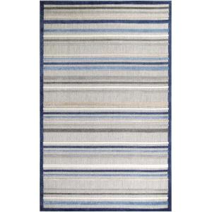 Superior Indoor Outdoor Area Rug Perfect for Patio, Porch, Mudroom, Easy to Clean Washable, High Traffic, Non Shedding, Modern Casual Stripe Geometric, Eastyn Collection, 3’x5′, Cream