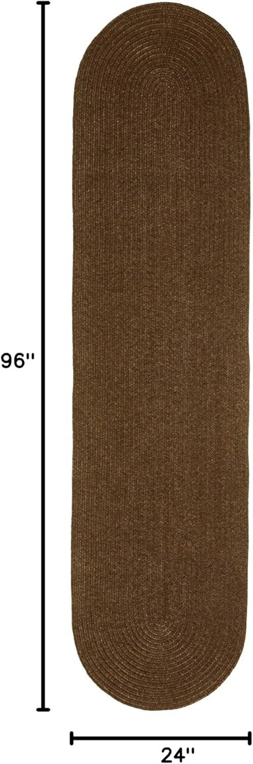 imageSuperior IndoorOutdoor Area Rug Reversible Braided Floor Decor for Living Room Kitchen Patio Front Porch Modern Boho Farmhouse Rugs Hardwood Bedroom Accessories 6 Round BrickCocoa