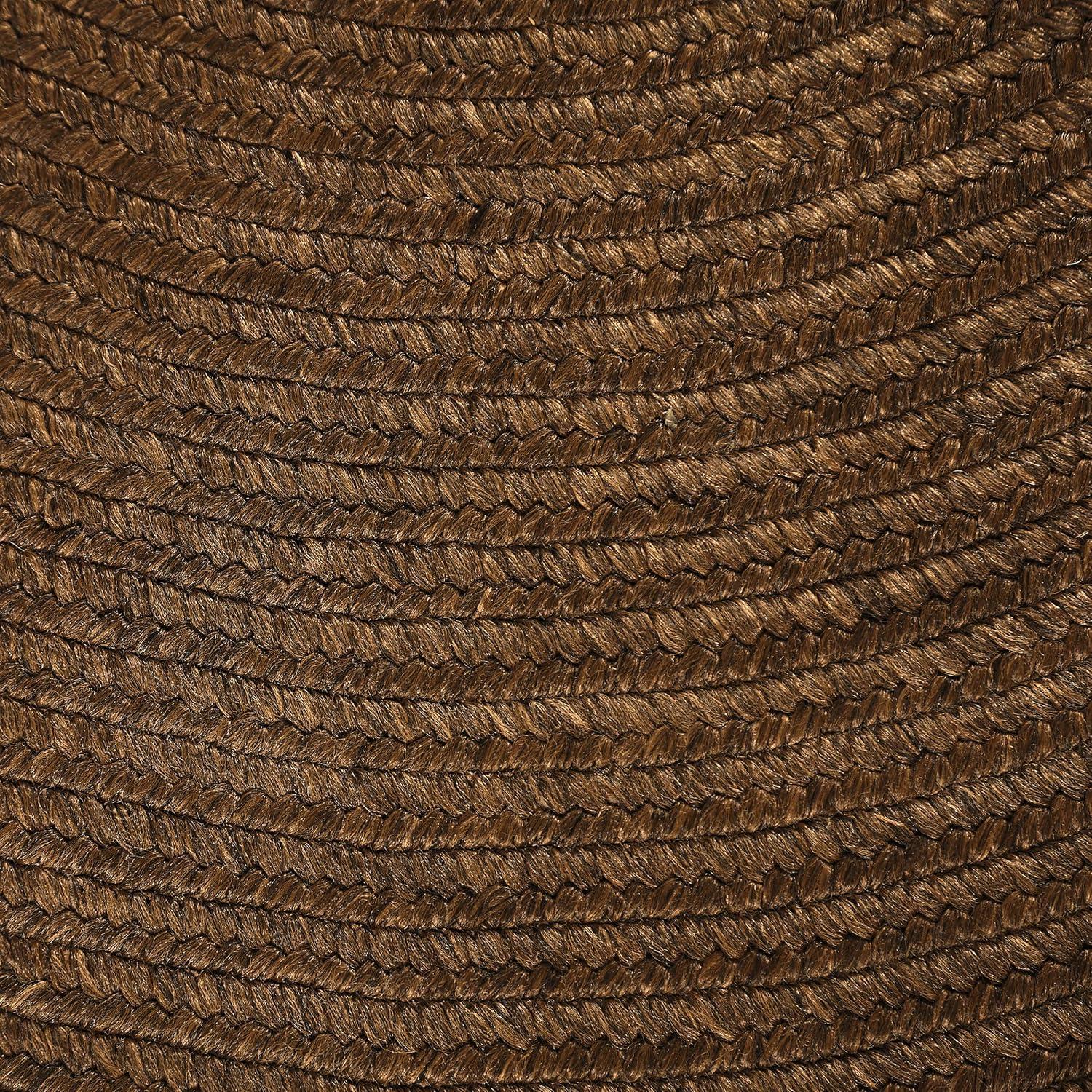 imageSuperior IndoorOutdoor Area Rug Reversible Braided Floor Decor for Living Room Kitchen Patio Front Porch Modern Boho Farmhouse Rugs Hardwood Bedroom Accessories 6 Round BrickCocoa