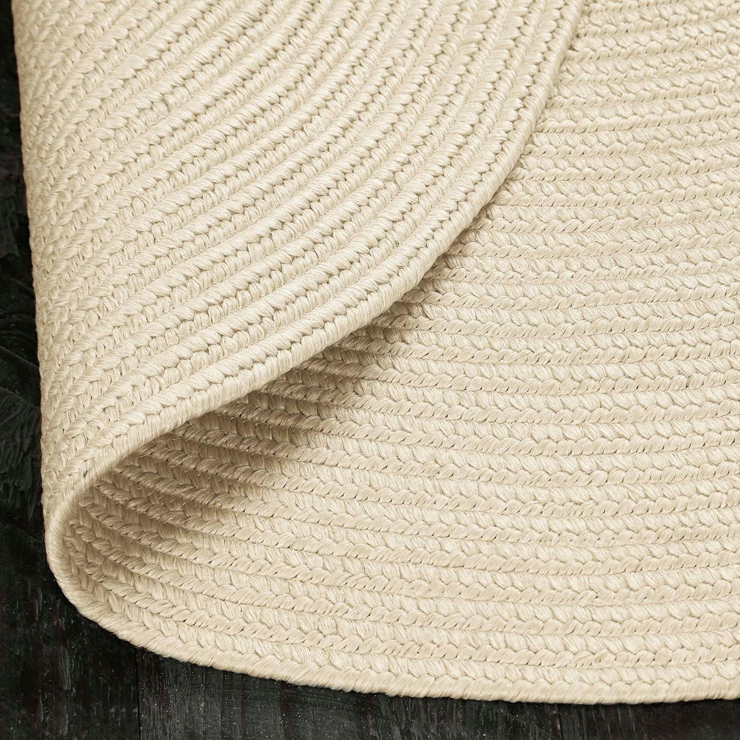 imageSuperior IndoorOutdoor Area Rug Reversible Braided Floor Decor for Living Room Kitchen Patio Front Porch Modern Boho Farmhouse Rugs Hardwood Bedroom Accessories 6 Round BrickCream
