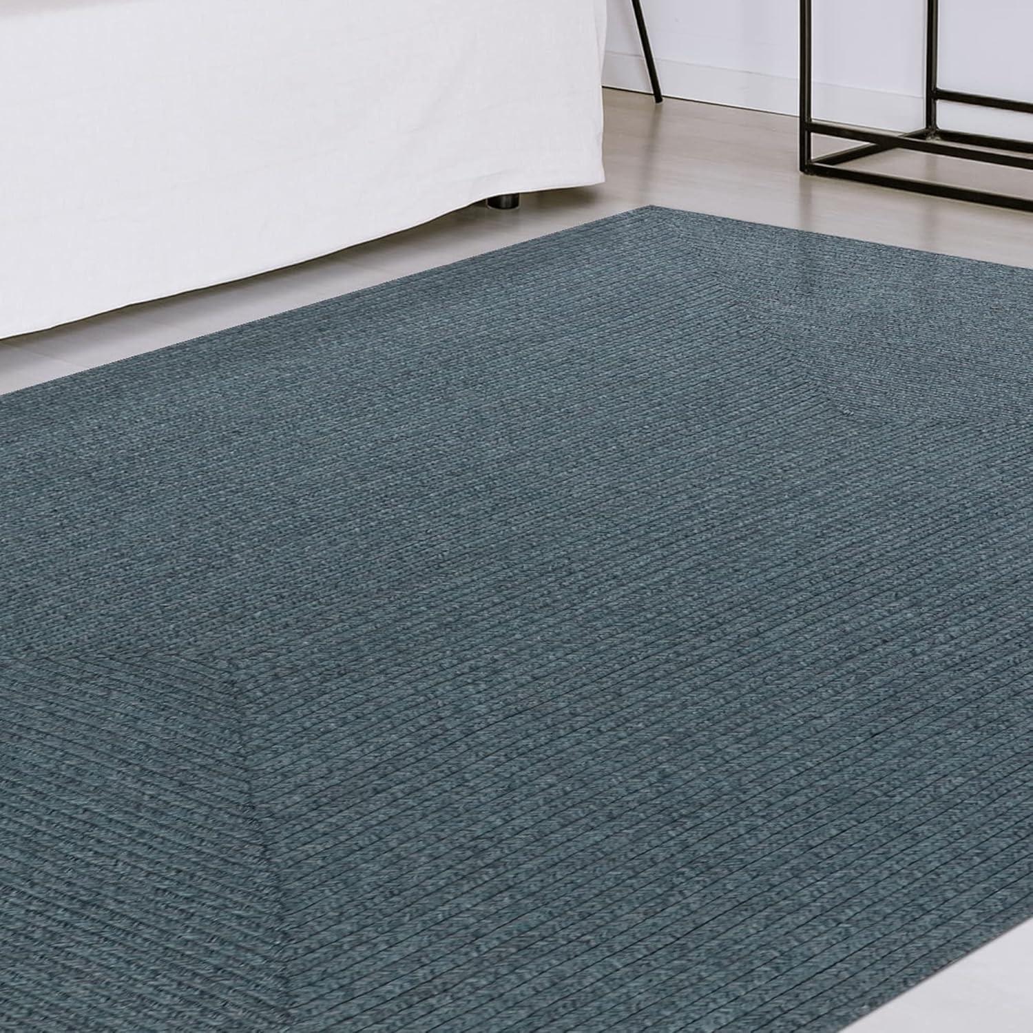 imageSuperior IndoorOutdoor Area Rug Reversible Braided Floor Decor for Living Room Kitchen Patio Front Porch Modern Boho Farmhouse Rugs Hardwood Bedroom Accessories 6 Round BrickLagoon Breeze