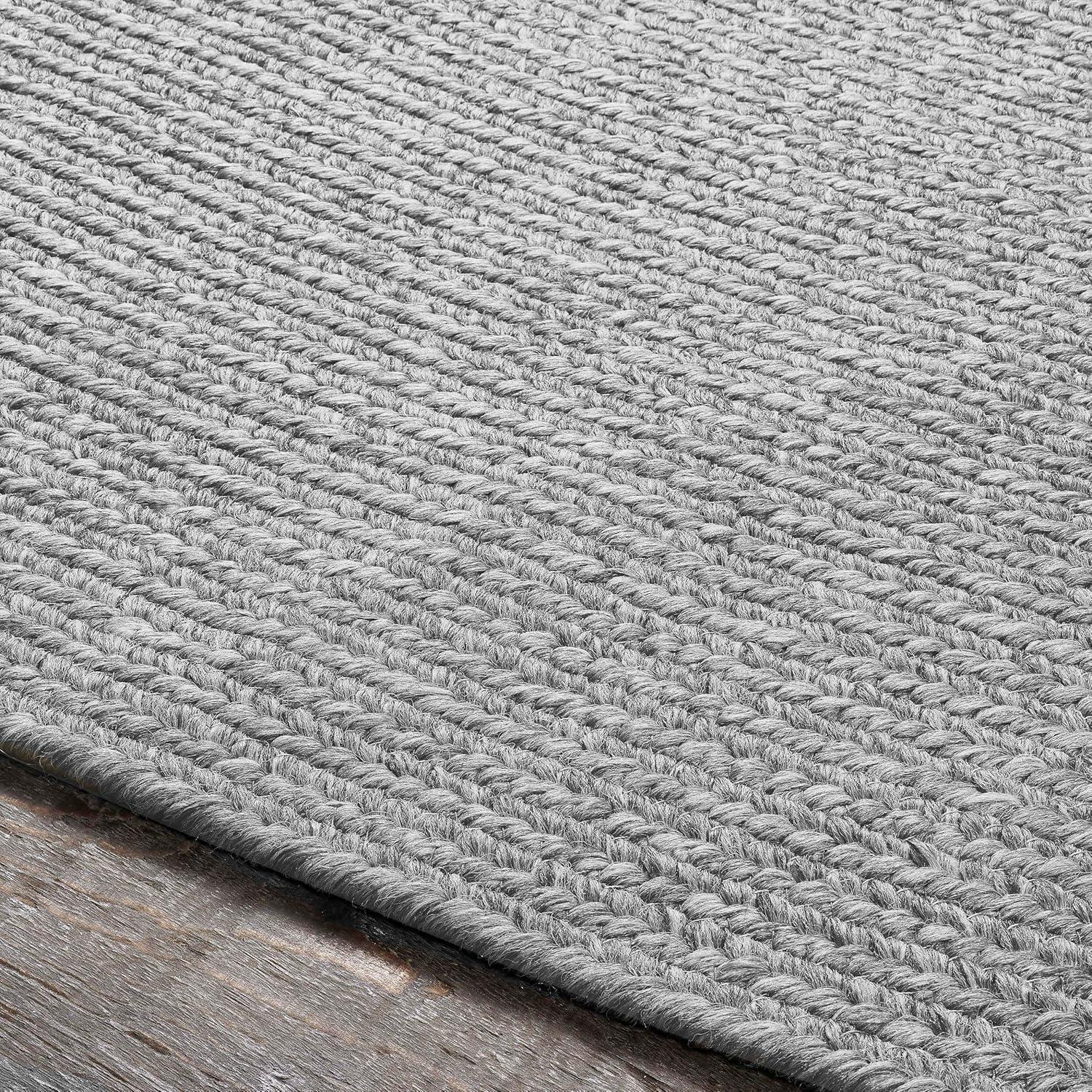 imageSuperior IndoorOutdoor Area Rug Reversible Braided Floor Decor for Living Room Kitchen Patio Front Porch Modern Boho Farmhouse Rugs Hardwood Bedroom Accessories 6 Round BrickSlate  Z