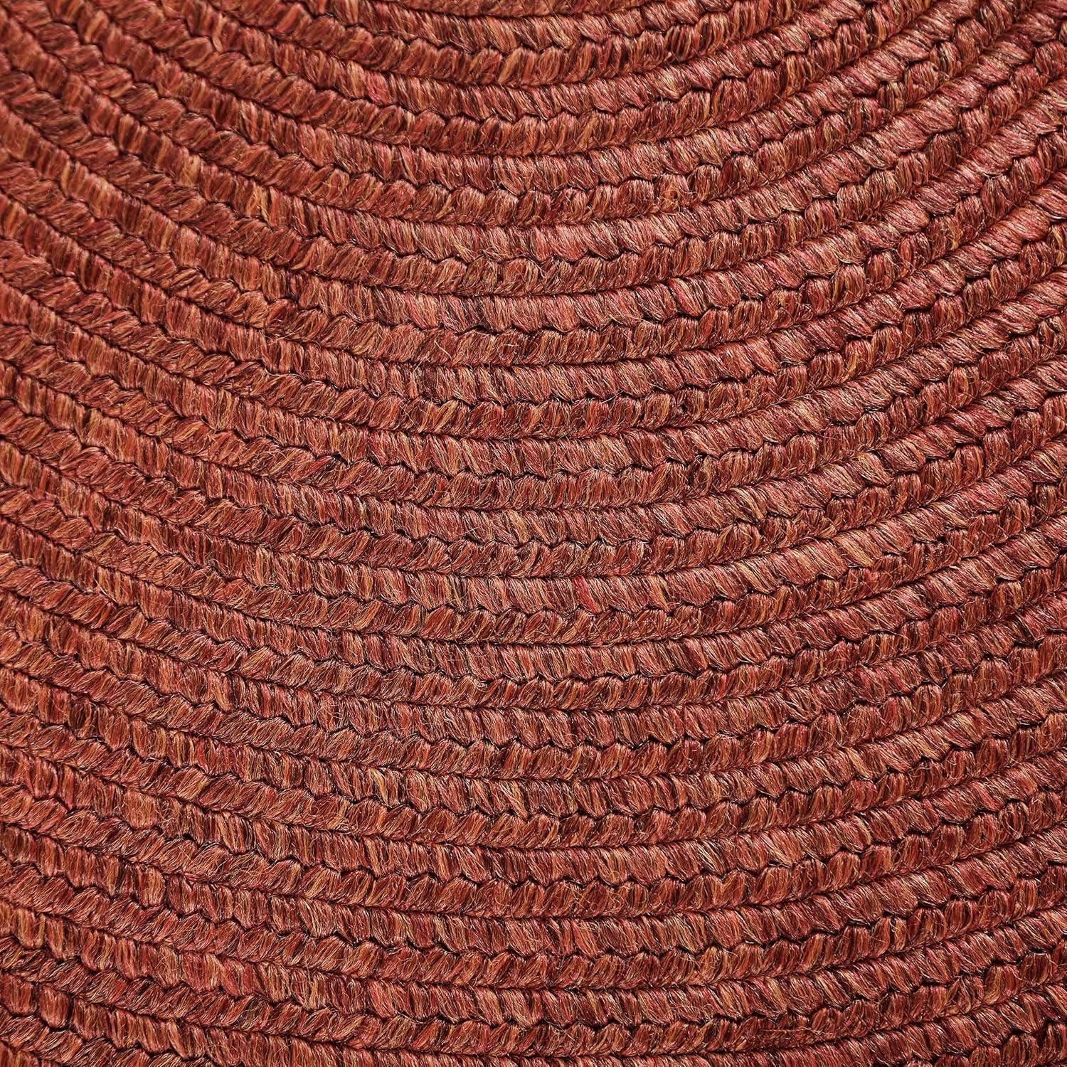 imageSuperior IndoorOutdoor Area Rug Reversible Braided Floor Decor for Living Room Kitchen Patio Front Porch Modern Boho Farmhouse Rugs Hardwood Bedroom Accessories 6 Round BrickBrick