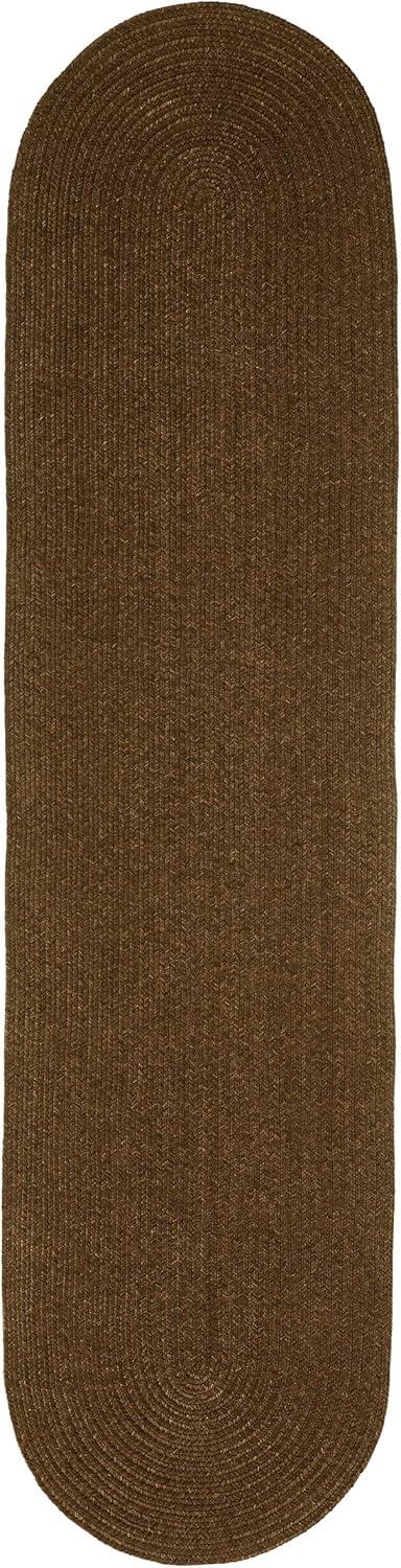 imageSuperior IndoorOutdoor Area Rug Reversible Braided Floor Decor for Living Room Kitchen Patio Front Porch Modern Boho Farmhouse Rugs Hardwood Bedroom Accessories 6 Round BrickCocoa