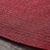 Superior Indoor/Outdoor Area Rug, Reversible Braided Floor Decor for Living Room, Kitchen, Patio, Front Porch, Modern Boho Farmhouse Rugs, Hardwood, Bedroom Accessories, 6′ Round, Brick(Burgundy)