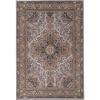 Superior Medallion Washable Rug, Cotton Backing, Carpet for Dining Table Mud Room, Easy Care, Non-Slip Rug for Entry, Kitchen, Low Pile Area Rug, Flamingo Collection, 6′ x 9′, Cream