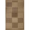 Superior Indoor Area Rug, Jute Backing, Modern Farmhouse Checkered Houndstooth, Ideal for Entry, Living Room, Kitchen, Bedroom, Hallway, Floor Cover, Natte Collection, 8′ x 10′, Beige