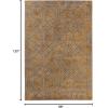 Superior Abner Collection Area Rug, 10mm Pile Height with Jute Backing, Fashionable and Affordable Rugs, Beautiful Scrolling Medallion Pattern – 8′ x 10′ Rug, Taupe with Blue and Grey