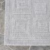 Superior Indoor Outdoor Area Rug, Perfect for Patio, Poolside, Backyard, Porch, Easy Clean Washable, Ideal for High Traffic Areas, Non Skid, Nakia Collection, 6’x8’10”, Grey