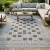 Superior Indoor Outdoor Area Rug, Perfect for Patio, Poolside, Backyard, Porch, Easy Clean Washable, Ideal for High Traffic Areas, Non Skid, Nakia Collection, 6’x8’10”, Grey