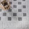 Superior Indoor Outdoor Area Rug, Perfect for Patio, Poolside, Backyard, Porch, Easy Clean Washable, Ideal for High Traffic Areas, Non Skid, Nakia Collection, 6’x8’10”, Grey