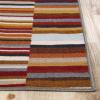 Superior Indoor Outdoor Non-Slip Area Rug, Perfect for Patio, Backyard, Porch, Entryway, Hallway, Modern Striped Easy Cleaning, High Traffic, Arden Collection, 4’x6′, Taupe