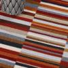 Superior Indoor Outdoor Non-Slip Area Rug, Perfect for Patio, Backyard, Porch, Entryway, Hallway, Modern Striped Easy Cleaning, High Traffic, Arden Collection, 4’x6′, Taupe