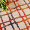 Superior Indoor Outdoor Runner Rug, Perfect for Patio, Poolside, Backyard, Porch, Easy Clean Washable, Ideal for High Traffic Areas, Non Skid, Modern Casual Geometric, 2’3″x10′, Cream
