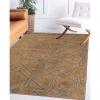 Superior Abner Collection Area Rug, 10mm Pile Height with Jute Backing, Fashionable and Affordable Rugs, Beautiful Scrolling Medallion Pattern – 8′ x 10′ Rug, Taupe with Blue and Grey