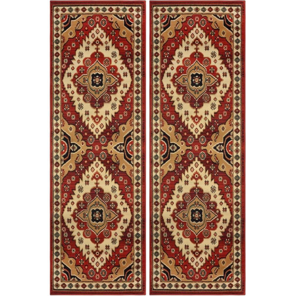 imageSuperior Aztec Collection 5 x 8 Area Rug Attractive Rug with Jute Backing Durable and Beautiful Woven Structure Bright and Bold Southwest Style Bordered Rug26 x 34 Runner Pack of 2