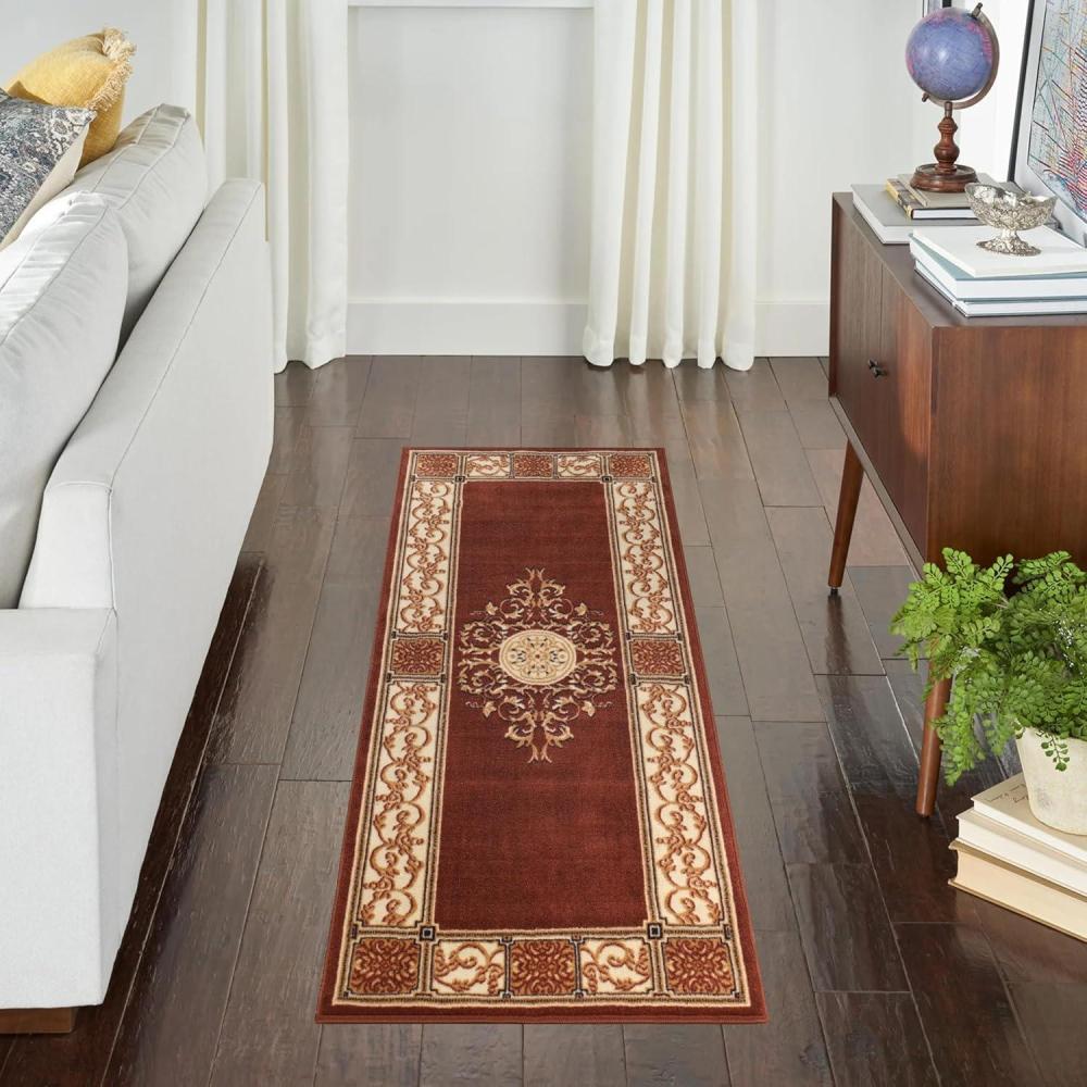 imageSuperior Indoor Area Rug Plush Carpet Cover Traditional Oriental Medallion Perfect for Hallway Entryay Living Dining Bedroom Office Kitchen Medallion Collection 5 Round ToffeeToffee  Z