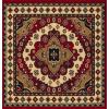 Superior Aztec Collection 5′ x 8′ Area Rug, Attractive Rug with Jute Backing, Durable and Beautiful Woven Structure, Bright and Bold Southwest Style Bordered Rug(5′ x 5′ (Square))