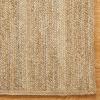 Superior Braided Jute Handwoven Indoor Area Rug, Jute Floor Decor For Living Room, Dining Room, Bedroom, Office, Dorm, Kitchen, Entry, Hand-Woven Modern Farmhouse Rugs, 4′ x 6′, Natural Tan(Green – Rd)