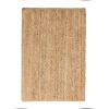Superior Braided Jute Handwoven Indoor Area Rug, Jute Floor Decor For Living Room, Dining Room, Bedroom, Office, Dorm, Kitchen, Entry, Hand-Woven Modern Farmhouse Rugs, 4′ x 6′, Natural Tan(Natural Tan – Bd)