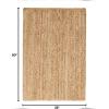 Superior Braided Jute Handwoven Indoor Area Rug, Jute Floor Decor For Living Room, Dining Room, Bedroom, Office, Dorm, Kitchen, Entry, Hand-Woven Modern Farmhouse Rugs, 4′ x 6′, Natural Tan(Natural Tan – Bd)